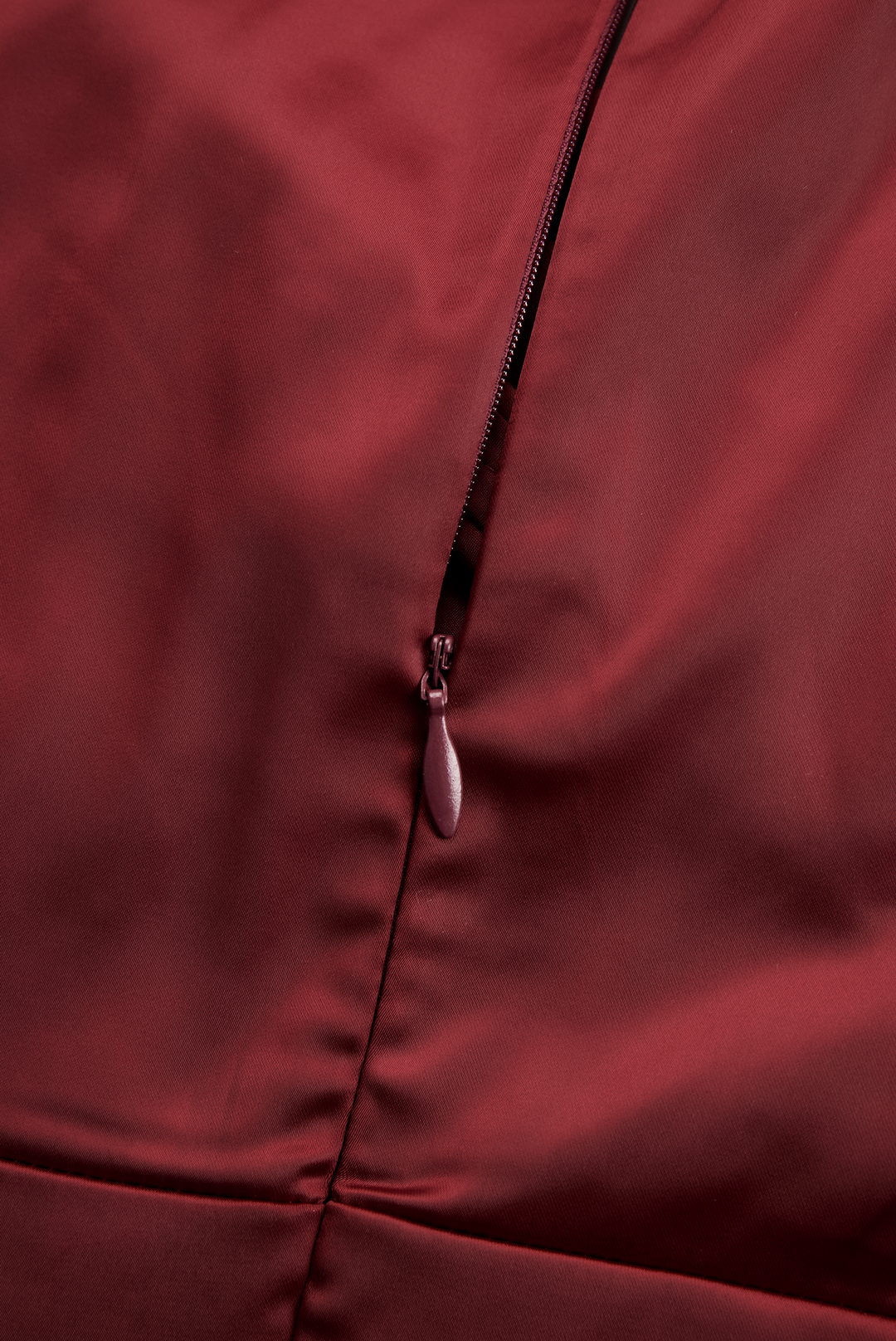 Jasmine - Vintage-Inspired Satin Midi Dress With Draped Collar