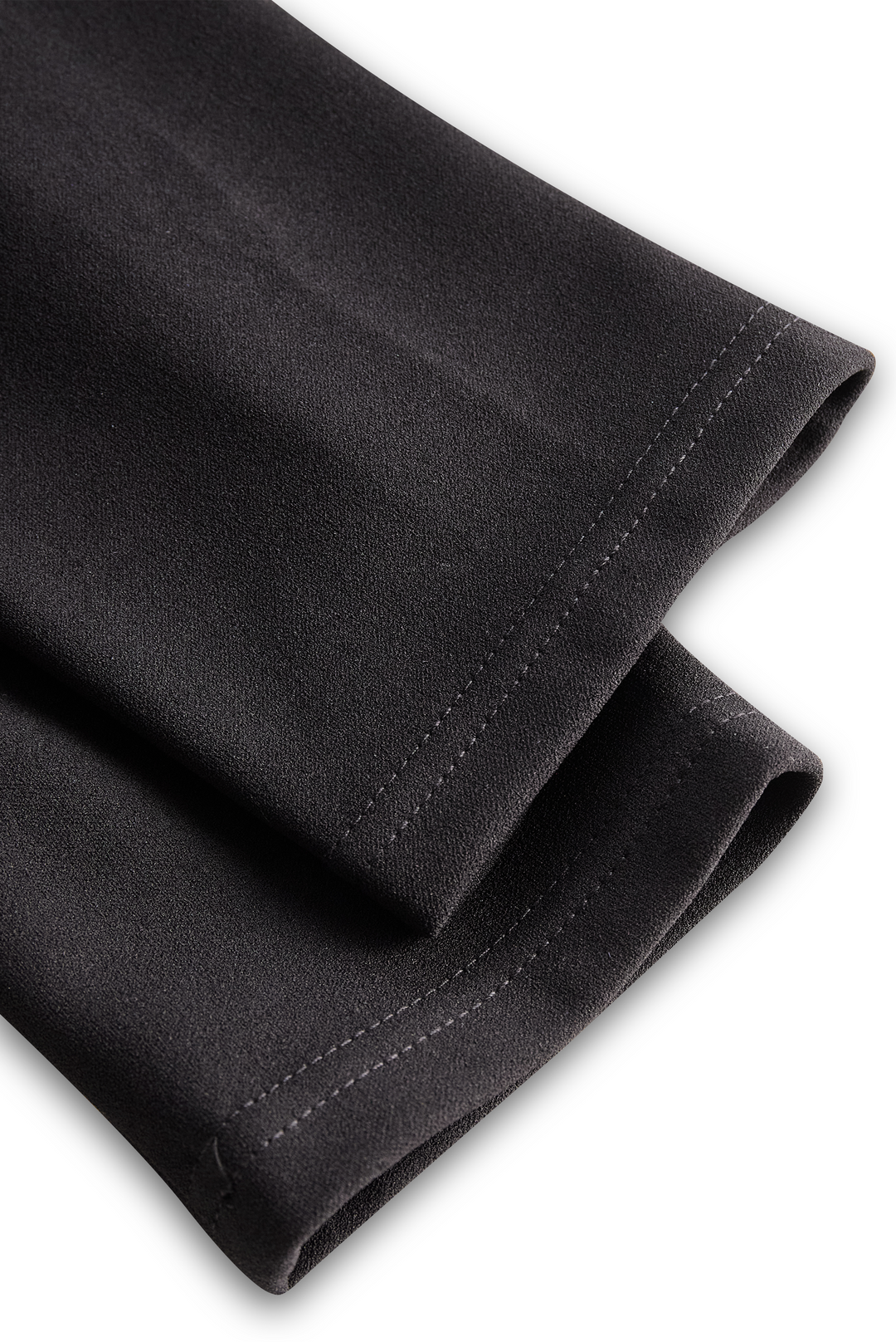 Refined Black Belted Sheath Dress with Mandarin Collar