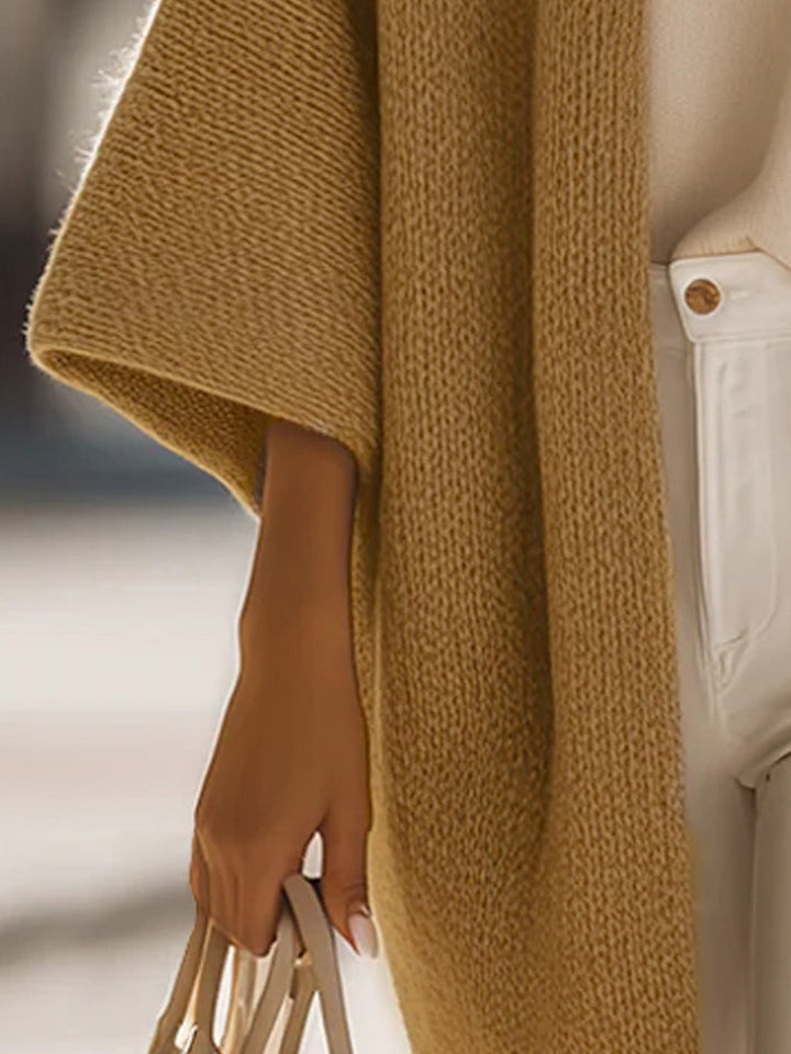 Estelle - Sand Beige Oversized Knit Cardigan